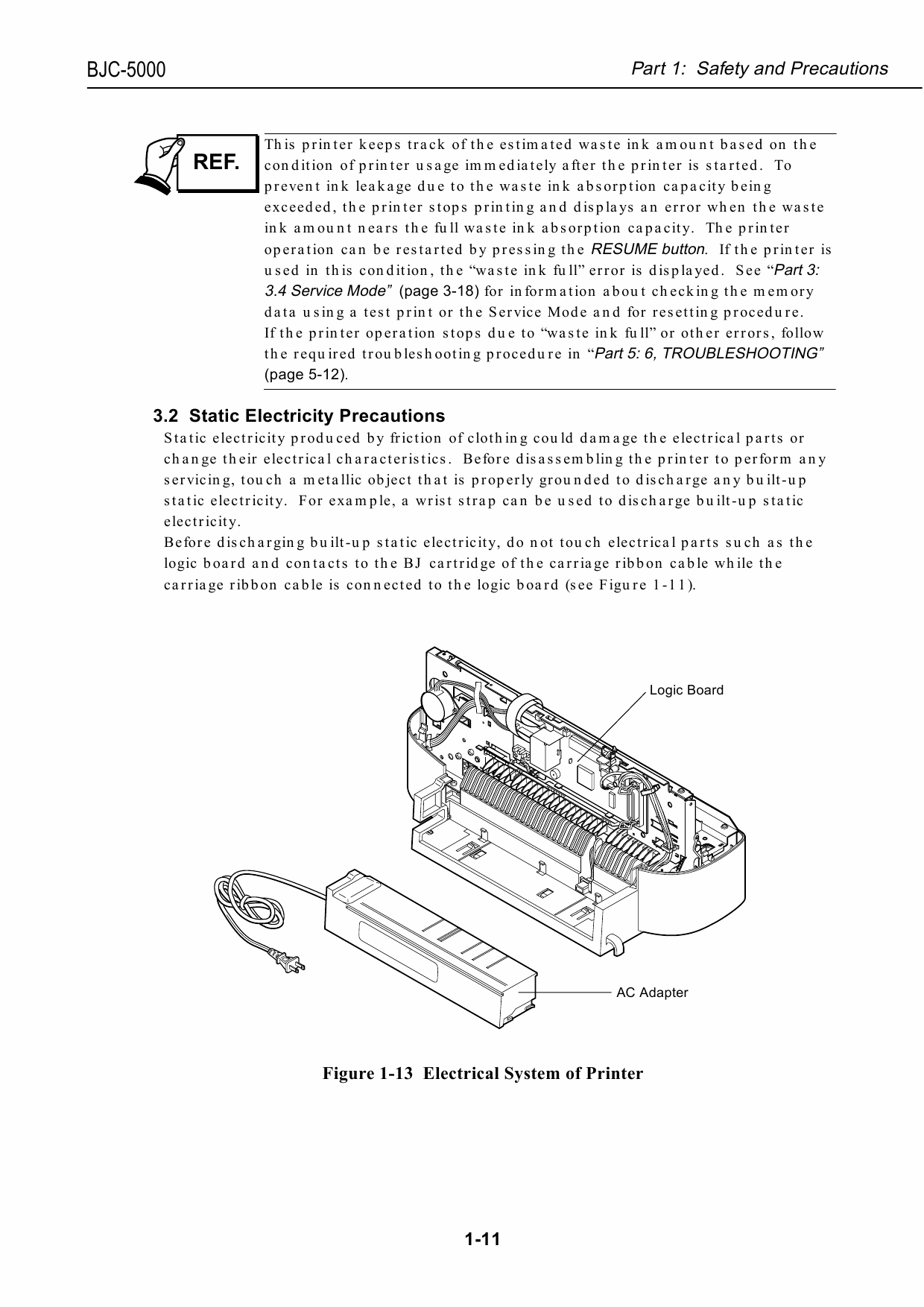 Canon BubbleJet BJC-5000 Service Manual-2